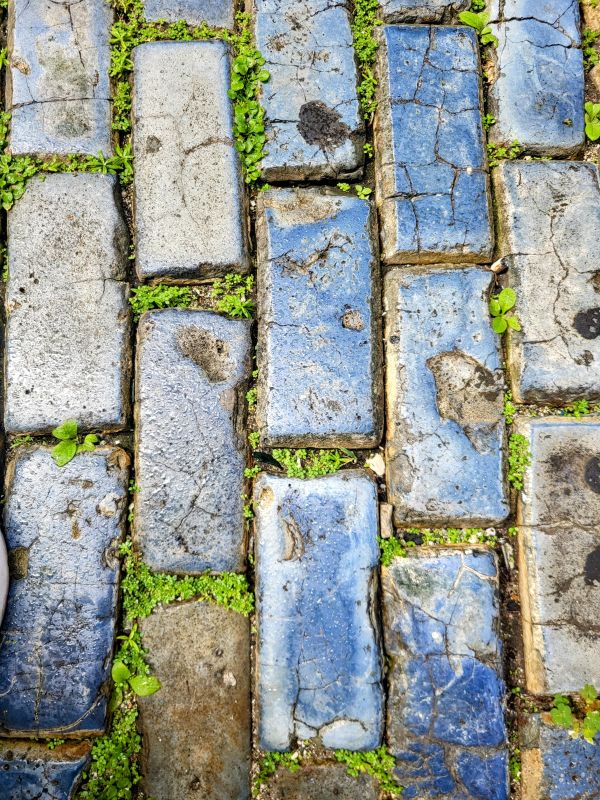 Blue bricks in San Juan